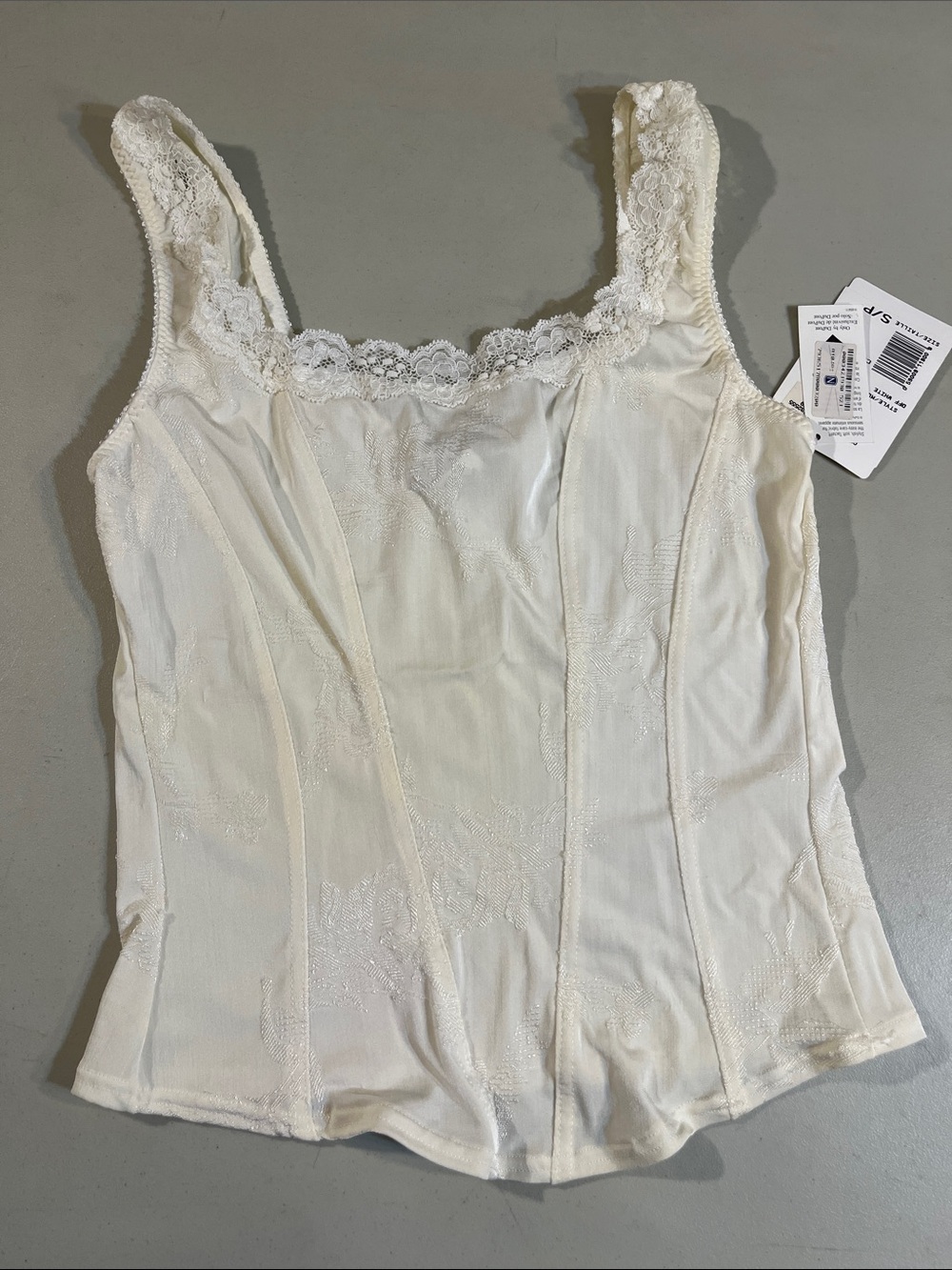 Arianne Cream Lace-Trim Camisole & Bikini Brief Set - Picture 2 of 7